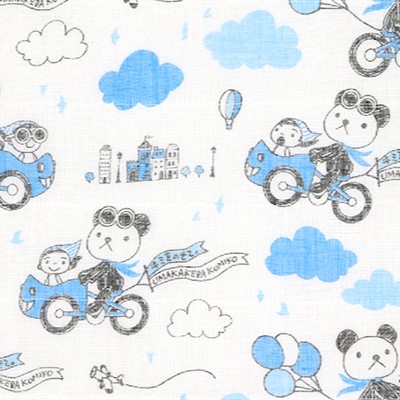 白雪友禅ふきん / キミをのせて。 / ブルー
