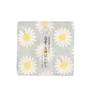 白雪友禅はんかち / 薔薇 / ブルー | 白雪ふきんオンラインショップ