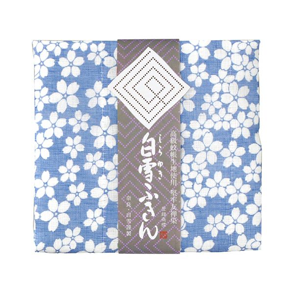 ＃白くてかわいいもの 白雪友禅ふきん / 桜 / 青 | 白雪ふきんオンラインショップ