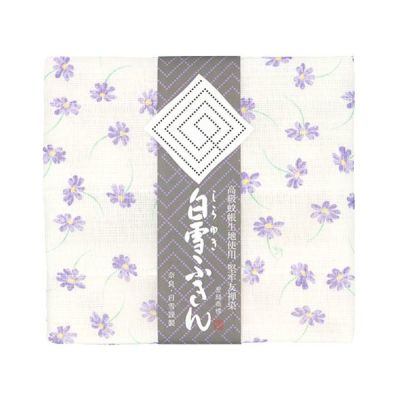 雪慧　秋の粧のような作品　大判 白雪友禅ふきん / 秋桜 / ピンク | 白雪ふきんオンラインショップ